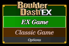 Boulder Dash EX Title Screen